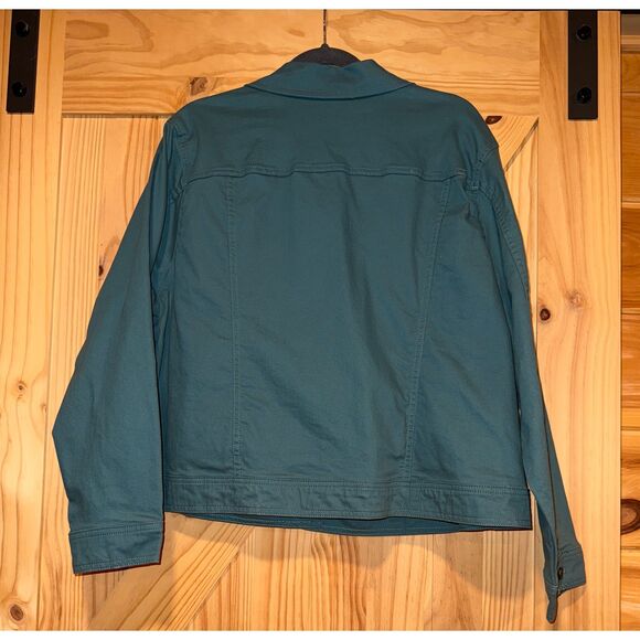 Women's Green Plus Blazer Lightweight Jacket - Picture 2 of 2